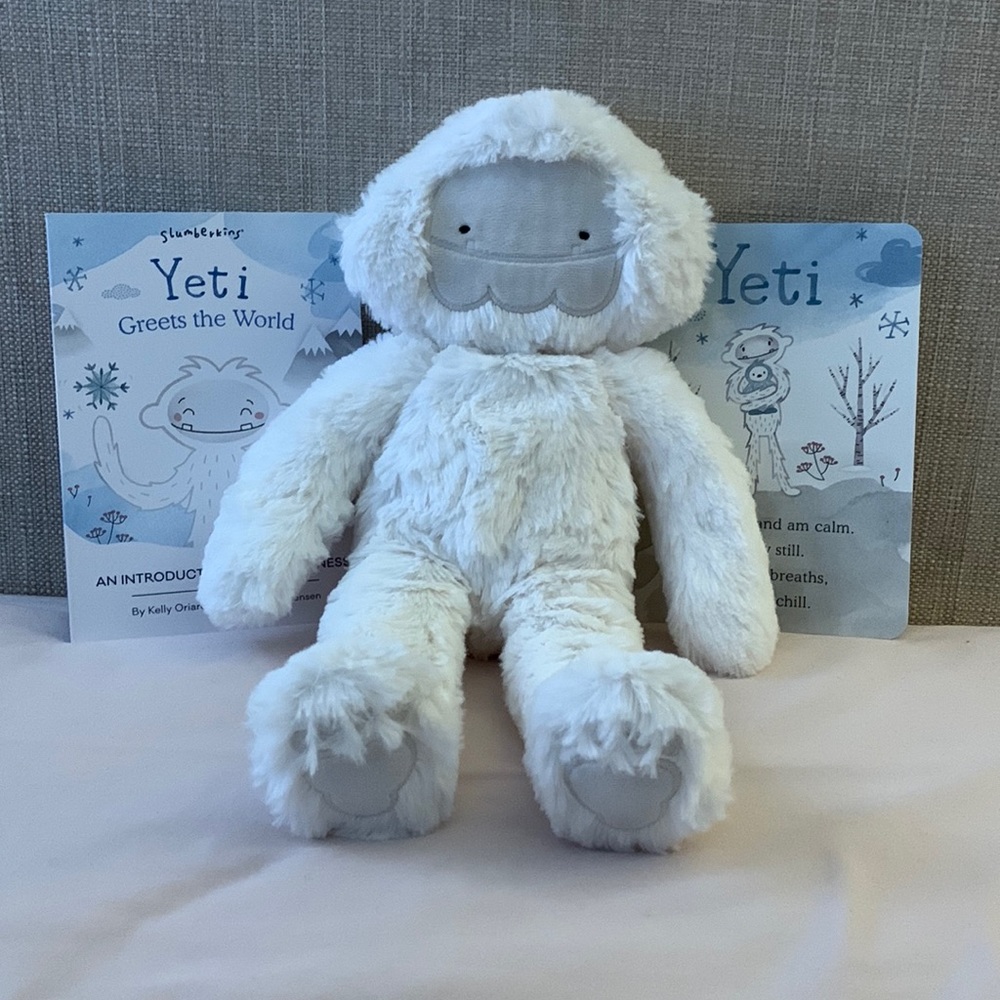 Slumberkins Yeti Kim with Book and Affirmation Card